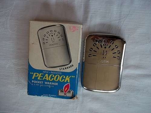 Vintage "Peacock" pocket warmer