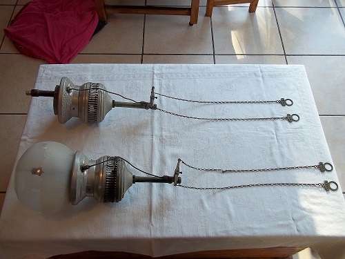 2 x Vintage S.A. Alumenite Co. gas wall lights