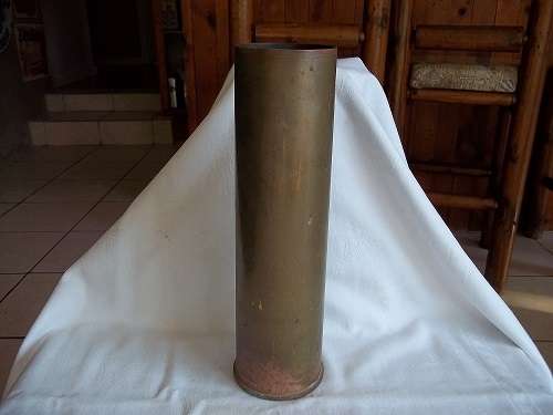 Vintage SADF brass 90mm artillery shell