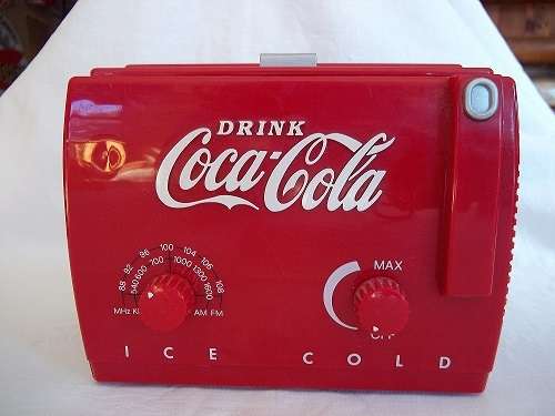 Vintage Coca-Cola cooler radio - genuine item & working