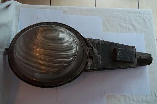 Vintage decommissioned GEC street light for restoration