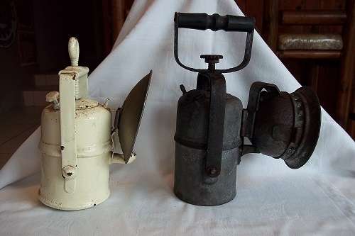 2 Large vintage carbide lamps for restoration - both for 1 bid