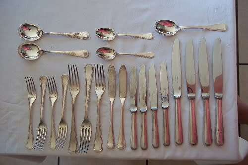 22 Vintage art deco Christofle Boreal design cutlery items for 1 bid