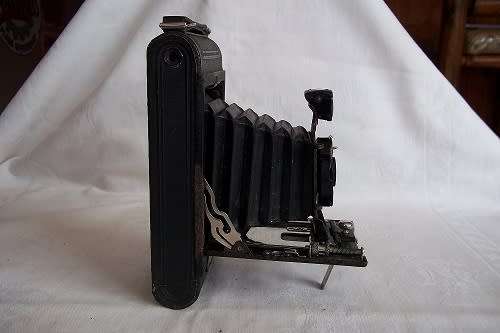 Vintage No.1 Pocket Kodak folding camera in leather case