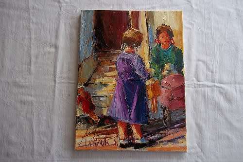 Lovely oil on canvas painting by Antoinette van der Merwe 1