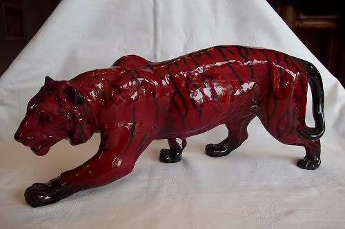 Rare large Royal Doulton Flambe  Stalking Tiger