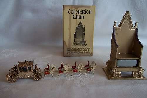 Rare vintage Coronation Coach and Britains Coronation Chair for 1 bid