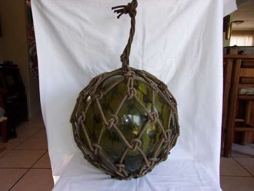 Huge vintage glass fishing buoy