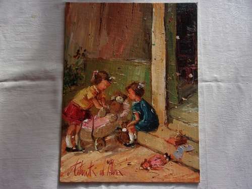 Lovely oil on canvas/ board painting by Antoinette van der Merwe