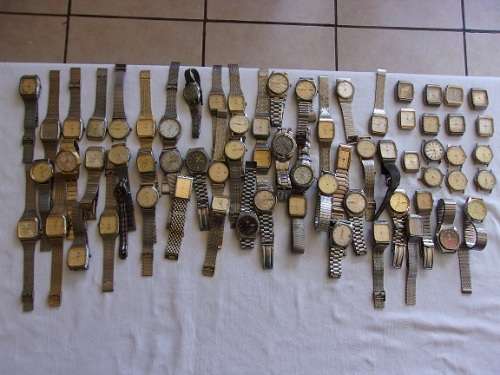 Large lot of over 60 men's Seiko watches for 1 bid - not working