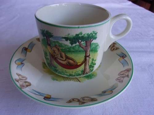 Vintage Elijah Cotton Ltd Lord Nelson Ware ceramic Koala Bear tennis cup & saucer