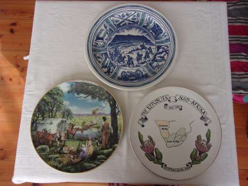3 Lovely South African limited edition porcelain collectors plates for 1 bid