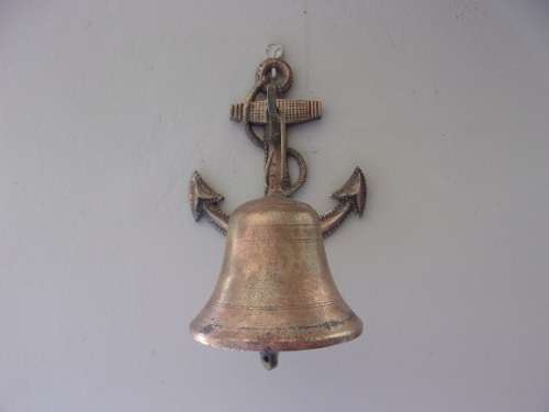 Lovely large vintage nautical themed brass gate/ doorbell