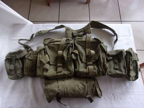 Full vintage SADF patrol webbing with accessories