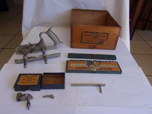 Complete vintage Record No. 50 Improved Combination Plane with 17 cutters in box