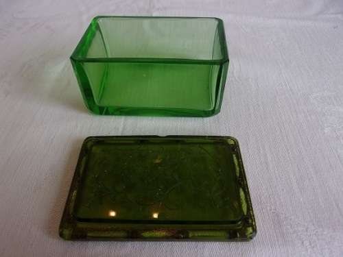 2 Lovely coloured glass trinket bowls for your dressing table