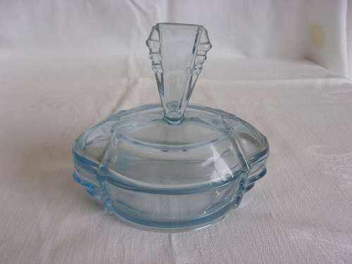 2 Lovely coloured glass trinket bowls for your dressing table