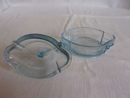 2 Lovely coloured glass trinket bowls for your dressing table