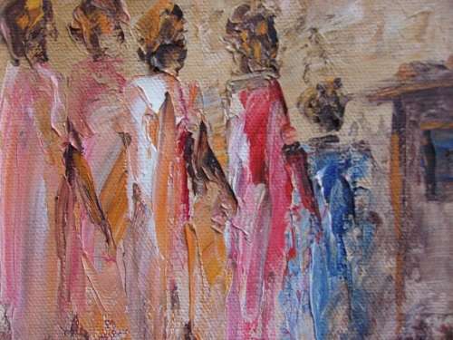 Framed small original oil on board by Gideon Rousseau