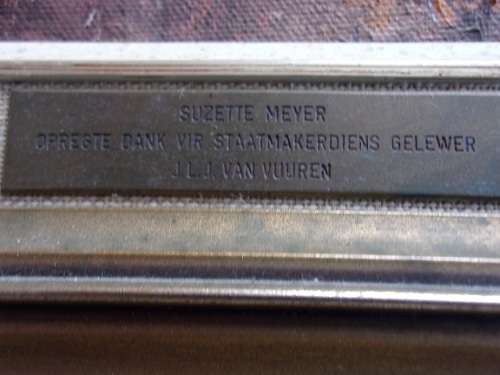 Framed small original oil on board by Gideon Rousseau