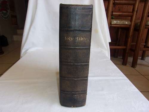Antique leather bound family Bible