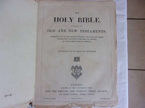 Antique leather bound family Bible