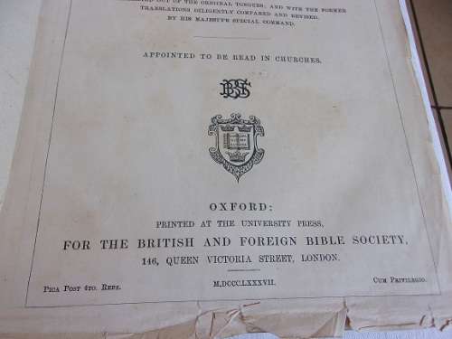 Antique leather bound family Bible