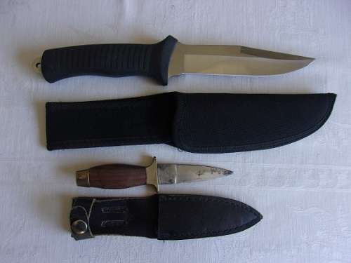 A D.O.W. hunting knife and small Pakistani dagger for 1 bid