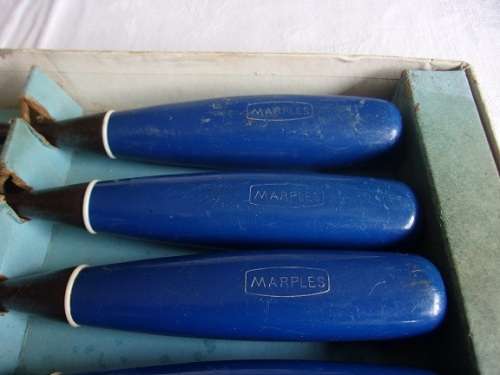 Vintage set of Marples "Blue Chip" carving chisels - made in Sheffield England