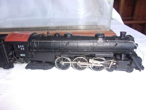 Vintage Mantua Boston & Albany model locomotive & tender in display case