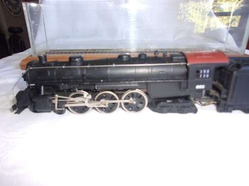 Vintage Mantua Boston & Albany model locomotive & tender in display case