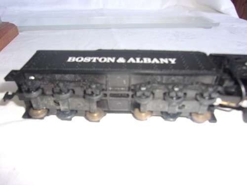 Vintage Mantua Boston & Albany model locomotive & tender in display case
