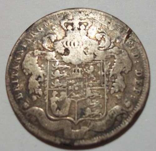 1825 Silver George IV UK Half Crown coin