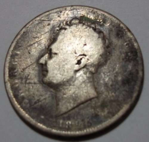 1825 Silver George IV UK Half Crown coin