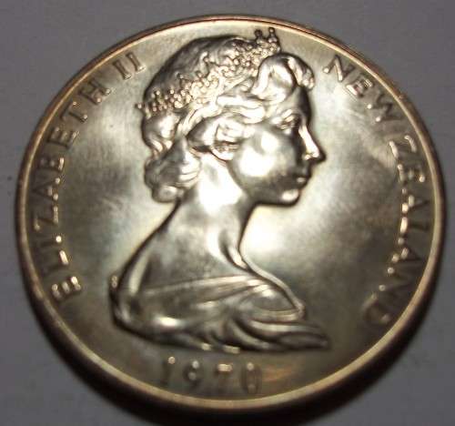 1970 Elizabeth 11 New Zealand One Dollar non-circulating coin - Royal Visit
