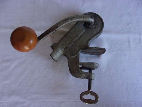 Vintage PHR cast iron countertop corkscrew