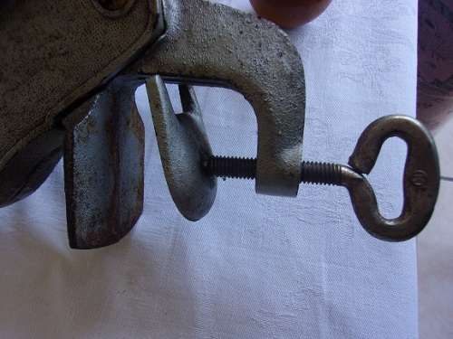 Vintage PHR cast iron countertop corkscrew