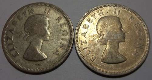 4 x Consecutive SA Elizabeth II silver 2 1/2 Shillings coins - bid per coin to take all