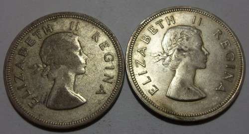 4 x Consecutive SA Elizabeth II silver 2 1/2 Shillings coins - bid per coin to take all