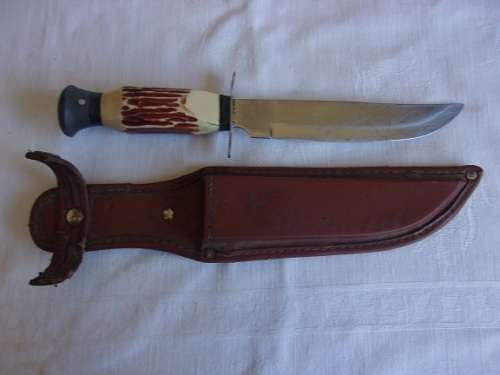 Vintage Inox Tramontina Bowie/ hunting knife with sheath