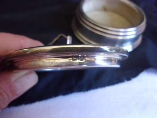 Lovely engine turned art deco Sterling silver dressing set - 294,7g