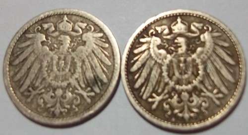 4 Consecutive Wilhelm I German 10 Pfennig coins - bid per coin to take all
