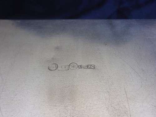 Quality vintage hallmarked A1 silver plated card box