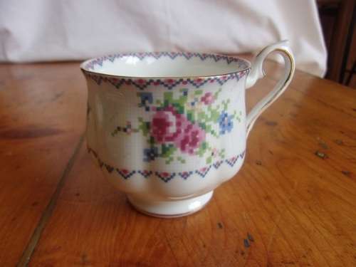 Vintage Royal Albert "Petit Point" tea trio - Reg. No. 778676