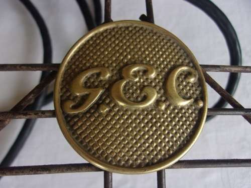 Vintage art deco cast iron G.E.C. 3 speed oscillating fan for restoration - working