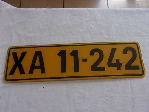 Vintage Transkei (Umtata) and Queenstown number plates for 1 bid
