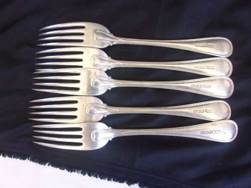 Lot of 5 Sterling silver forks - 306g