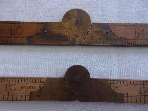 3 Vintage folding carpenters rulers for 1 bid