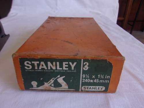 Vintage Stanley Bailey No.3 smoothing plane in original box - made in England