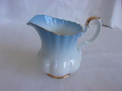 Vintage Royal Albert "Rainbow" cake plate, creamer & 2 trios for 1 bid